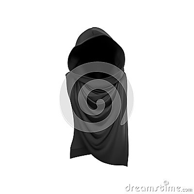 Black hoodie on white bavkground. Vector illustration. Vector Illustration